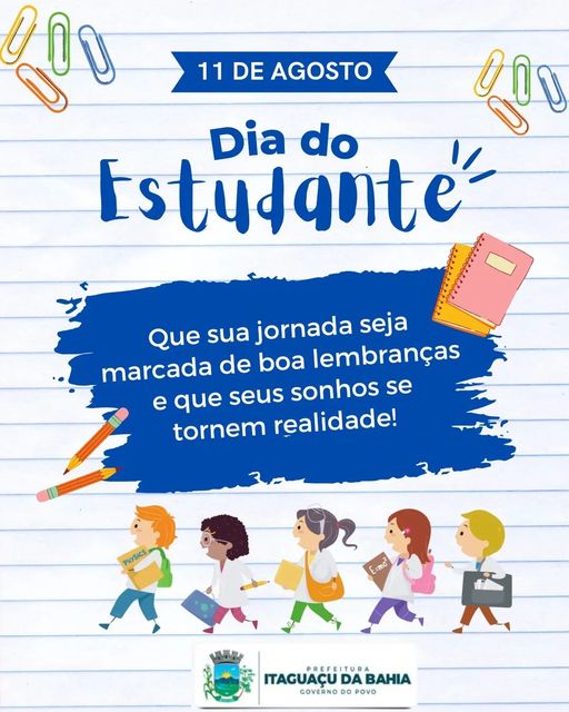 Feliz dia do estudante
