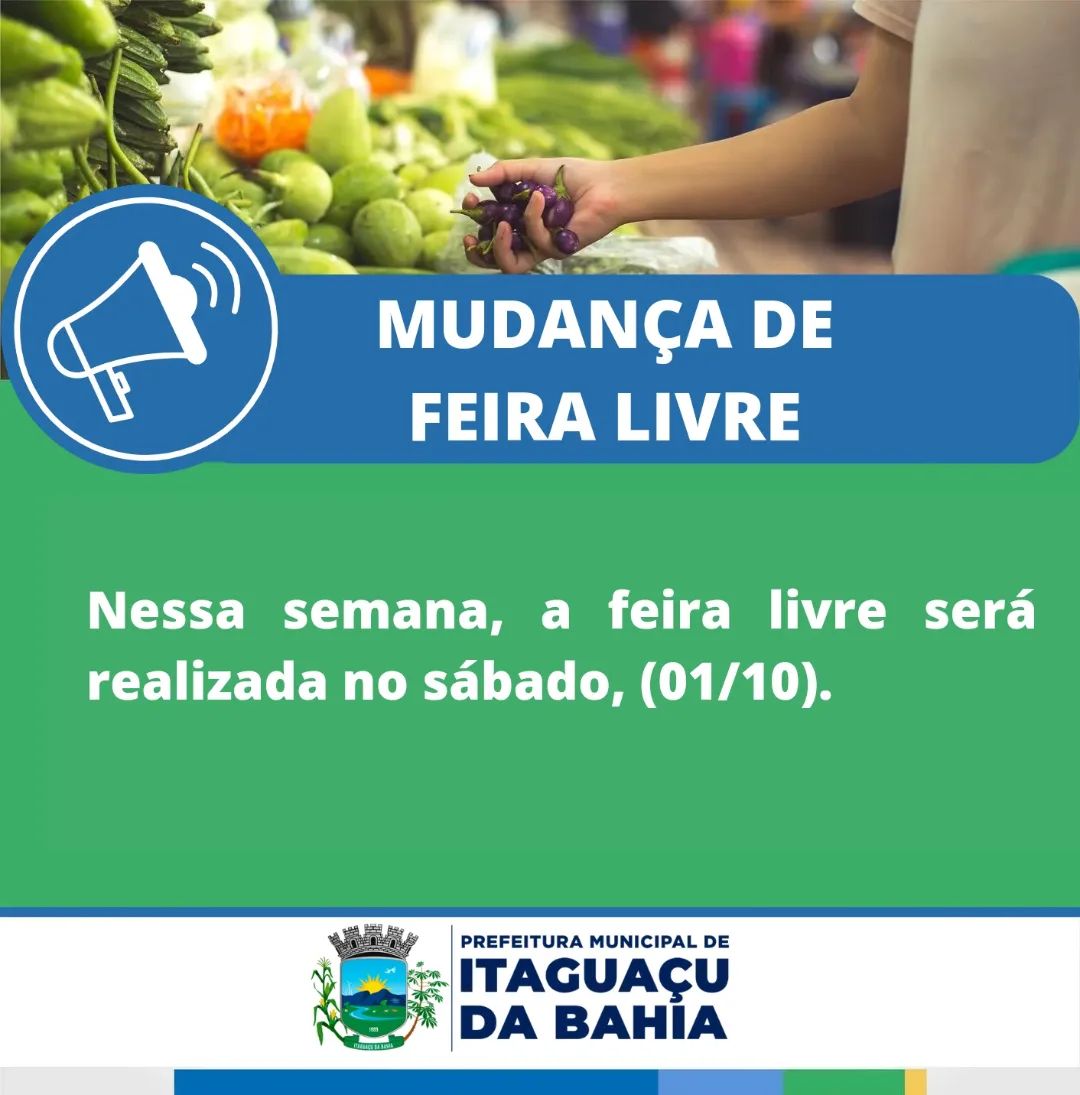 MUDANÇA DE FEIRA LIVRE