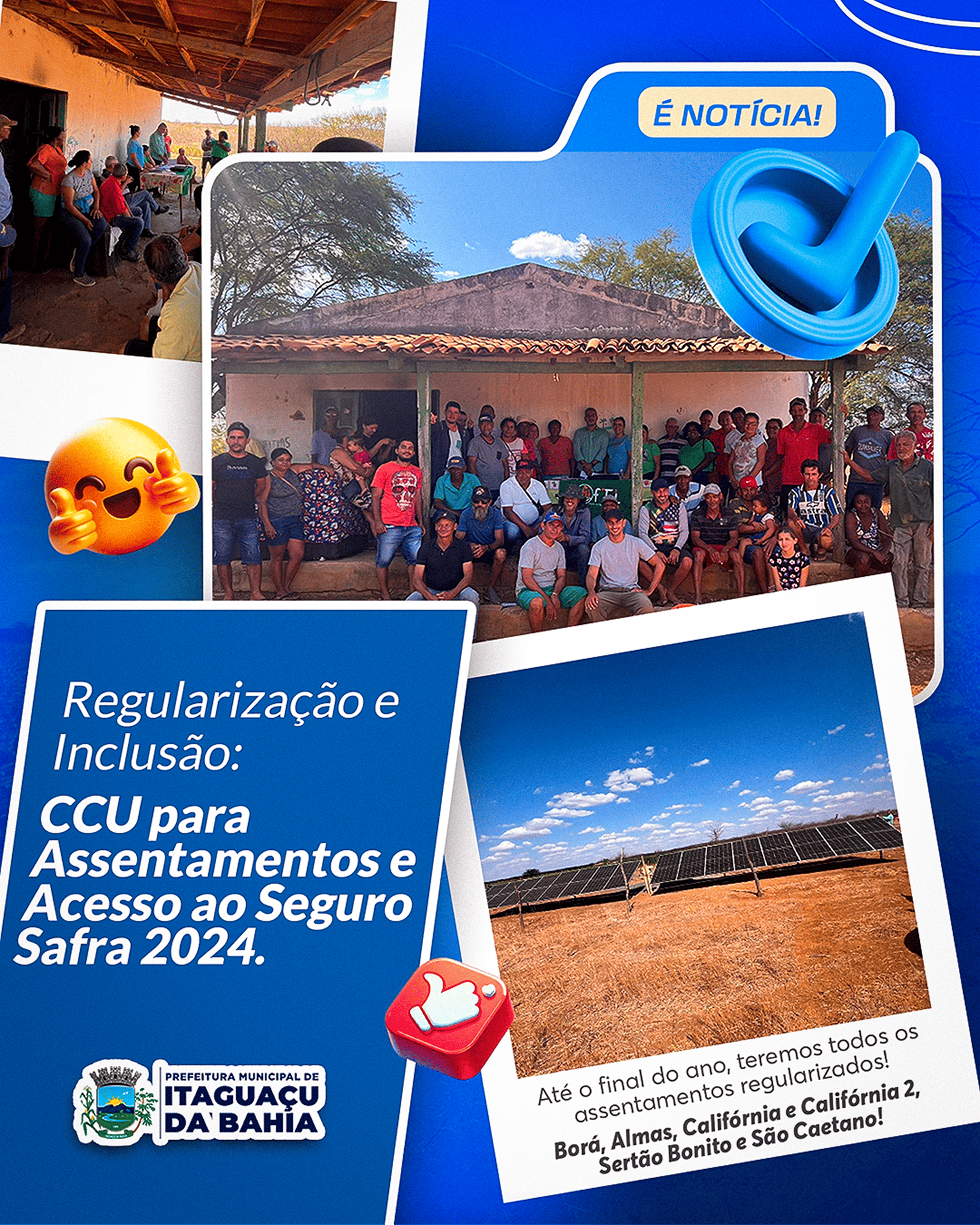 Regularização e Inclusão: CCU para Assentamentos e Acesso ao Seguro Safra 2024.