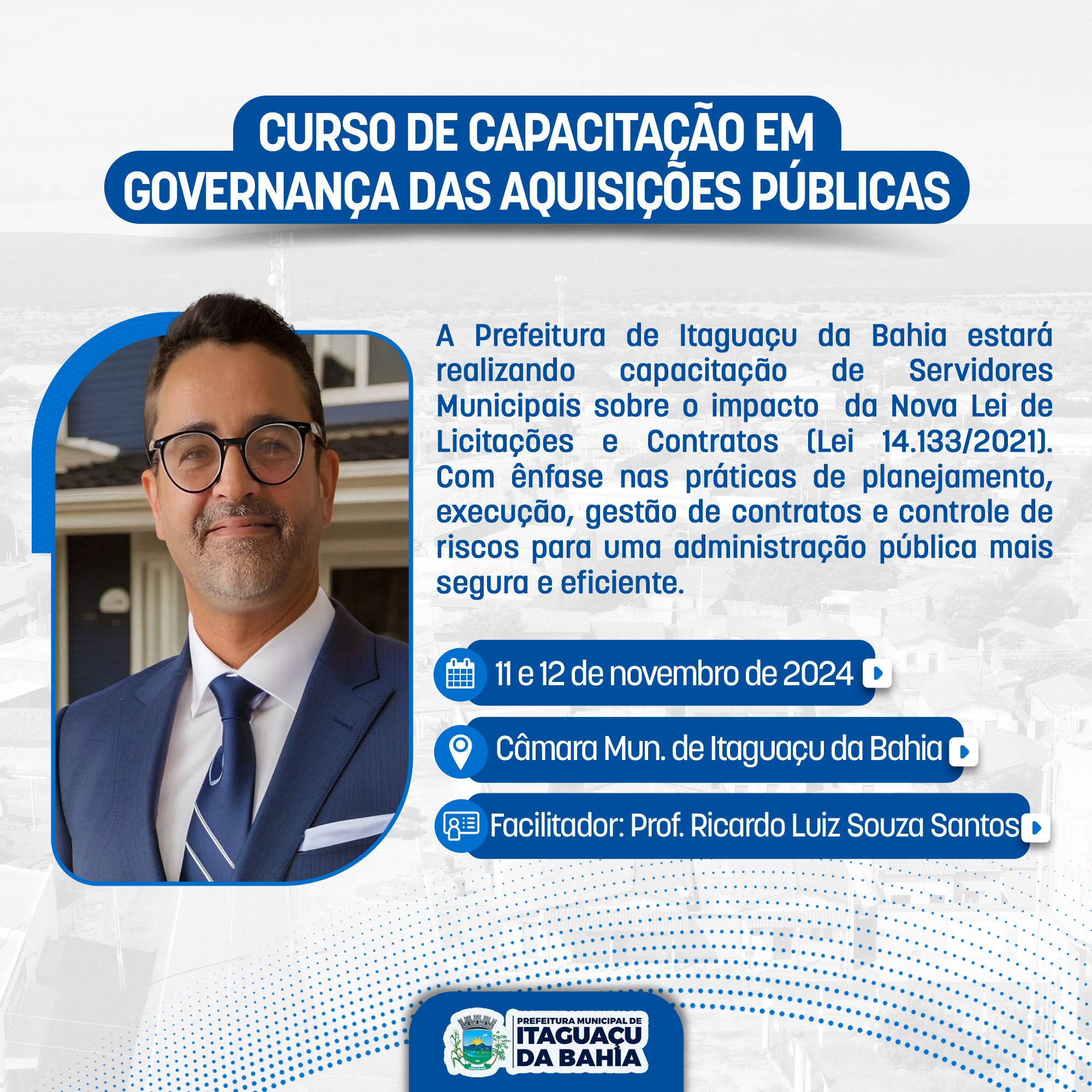 Curso de Capacitação em Governança das Aquisições Públicas.
